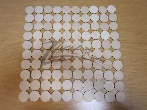 25- 1 or 25mm Wooden Circles Wood Circles Round Disc Wood Pendant
