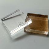 1.25" x 3/16" Thick SQUARES Clear Acrylic MINERAL GEM BASE (1-1/4")