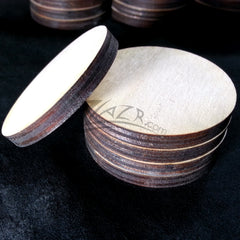 Wood Thick Circles 2"x1/4" (Nominal) Craft Disc Flat Hard wood Shapes USA MADE!