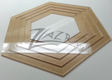 Template Nested HEXAGON 8"(4 piece) Acrylic Plexiglass Quilt Stencil - 1/8" Thick
