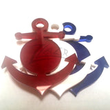 Anchor 2-3/8" x 1-1/8" x 1/8" Clear Acrylic Plastic Plexiglass 1-Hole BLANKS