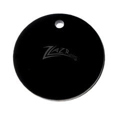 BLACK 2" x 1/8" Circles Medium Acrylic 1-Keychain Hole