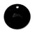BLACK 2" x 1/8" Circles Medium Acrylic 1-Keychain Hole