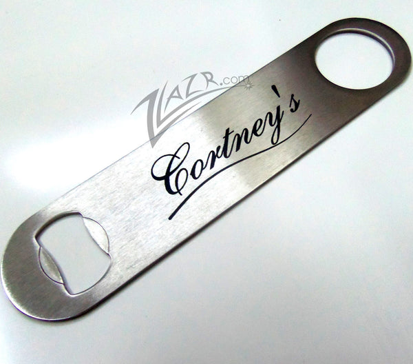 Custom Stainless Steel Bar Tool, Bottle Opener, Can Punch and Citrus Peeler  