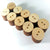 Wood Circle Buttons 1" x 1/8" 2-HOLE Sewing Craft Disc Flat Hard wood Shapes USA MADE!