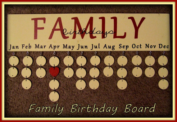 Thin 1-1/4x1/8 Wooden Circle Disc Tag 2-Hole Family Birthday