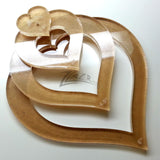 Template Nested HEART 6" Acrylic Plastic Stencil Quilting 1/4"