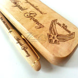 Pen Box & Pen Maple Set Wooden Custom engraved - Personalized