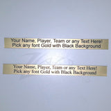 Nameplates Gold Medium 5" x 1/2" (.5") THIN Brushed Metal Sticky Back