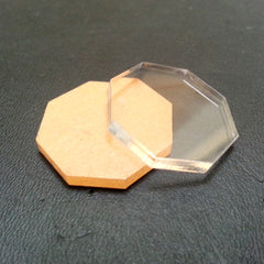 OCTAGON 1.25" x 1/8" thick Clear Acrylic Plastic Plexiglass