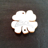 Wood Holiday Shamrock 1.25" 2-Holes