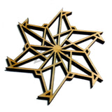 Snowflake "C" Wood Holiday 3" x 1/8"