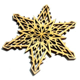 Snowflake "D" Wood Holiday 3" x 1/8"