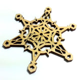 Snowflake "P" Wood Holiday 1/8"
