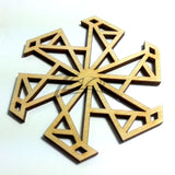 Snowflake "K" Wood Holiday 1/8"