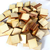 BULK Wood Small 3/4" x 1/8" Squares Craft Tags Flat Hard wood Shapes USA MADE!