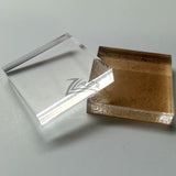 SQUARES 2.25" x 1/4" Thick Clear Acrylic Miniature MINERAL GEM BASE