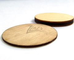 Wood THIN Circles 1"x1/32" Disc Flat Hard wood Shapes USA MADE!