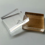 SQUARES 1/2" x 1/4" Thick Clear Acrylic MINERAL GEM BASE