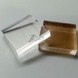 SQUARES 1" x 1/4" Thick Clear Acrylic MINERAL GEM BASE