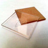 SQUARES 1/32" x .75" (3/4") Clear Acrylic Plastic Plexiglass Geometric Craft