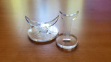 Acrylic BaseBall Bat Display Table Top Shelf Stand Mobile Compact Collectable Horz. 1 set/pair