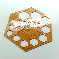 Template 3"x1/32" Hexagon SUPER THIN Acrylic Hole Guide Plastic Stencil Quilting Clear USA