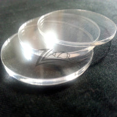 CIRCLE THIN 1" x 1/16" Clear Acrylic Plastic Plexiglass Miniature Display Bases