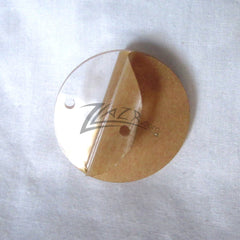 Circles THIN 1/16"x1" 1-Keychain Hole Clear Acrylic