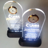 Awards Stand Acrylic 3" x "7" with LED Stand & Clock