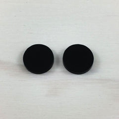 BLACK .625" x 1/8" Circles Acrylic Disc Pendants (5/8")