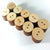 Wood Circle Buttons 1.25" x 1/8" 2-HOLE Sewing Craft Disc Flat Hard wood Shapes USA MADE!