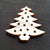 Wood Holiday Christmas Tree 1.25" 2-Holes