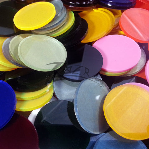 2 x 1/8 Color Circles Medium Random Acrylic Disc – ZLazr