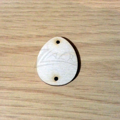 Wood Holiday Easter EGG 1.25" 2-Holes