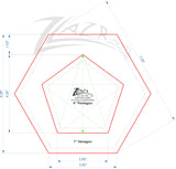 Template Nested 4" PENTAGON & HEXAGON 7" Acrylic Plexiglas Quilt Stencil - 1/8" Thick (2 pieces)
