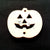 Wood Holiday Halloween PUMPKIN Jack-O-Lantern 1.5" 2-Holes (1-1/2")