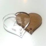 HEART 1.25" x 1/8" 2-HOLES Clear Acrylic HEARTS Plastic Plexiglass Geometric Craft