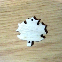 Wood Holiday Maple Leaf 1.25" 2-Holes