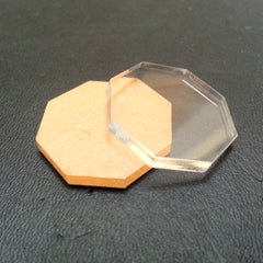 OCTAGON 2" x 1/8" thick Clear Acrylic Plastic Plexiglass