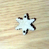 Wood Holiday SNOWFLAKE Star 1" 2-Holes