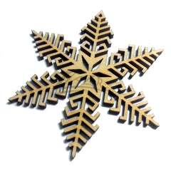 Snowflake "B" Wood Holiday 3" x 1/8"