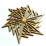 Snowflake "E" Wood Holiday 3" x 1/8"