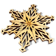 Snowflake "O" Wood Holiday 1/8" - ENGRAVING