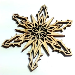 Snowflake "R" Wood Holiday 1/8"