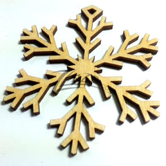 Snowflake "U" Wood Holiday 1/8"