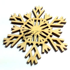 Snowflake "W" Wood Holiday 1/8"