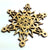 Snowflake "J" Wood Holiday 1/8"