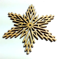 Snowflake "L" Wood Holiday 1/8"