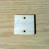 Wood Holiday Square 1.25" 2-Holes
